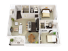 Two Bed, Two Bath B